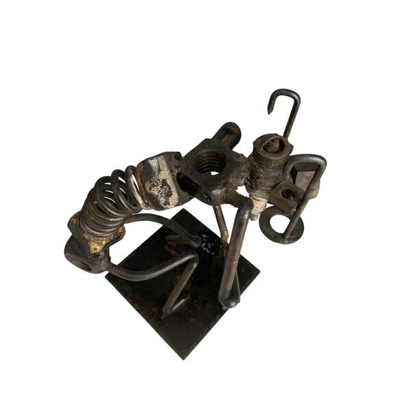 Welded Golf Art Sculpture Putt Putt Signed Christmas Gift Man Cave Scrap Metal - Picture 7 of 13